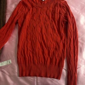 Cielo Red Cable Knit Sweater